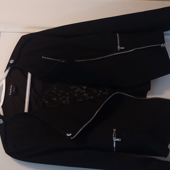 Bebe 😍 Black Blazer , Lace, Chic - Picture 10 of 11